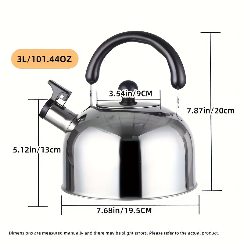 Нержавеющий чайник 3л с свистком для домашнего и коммерческого использования