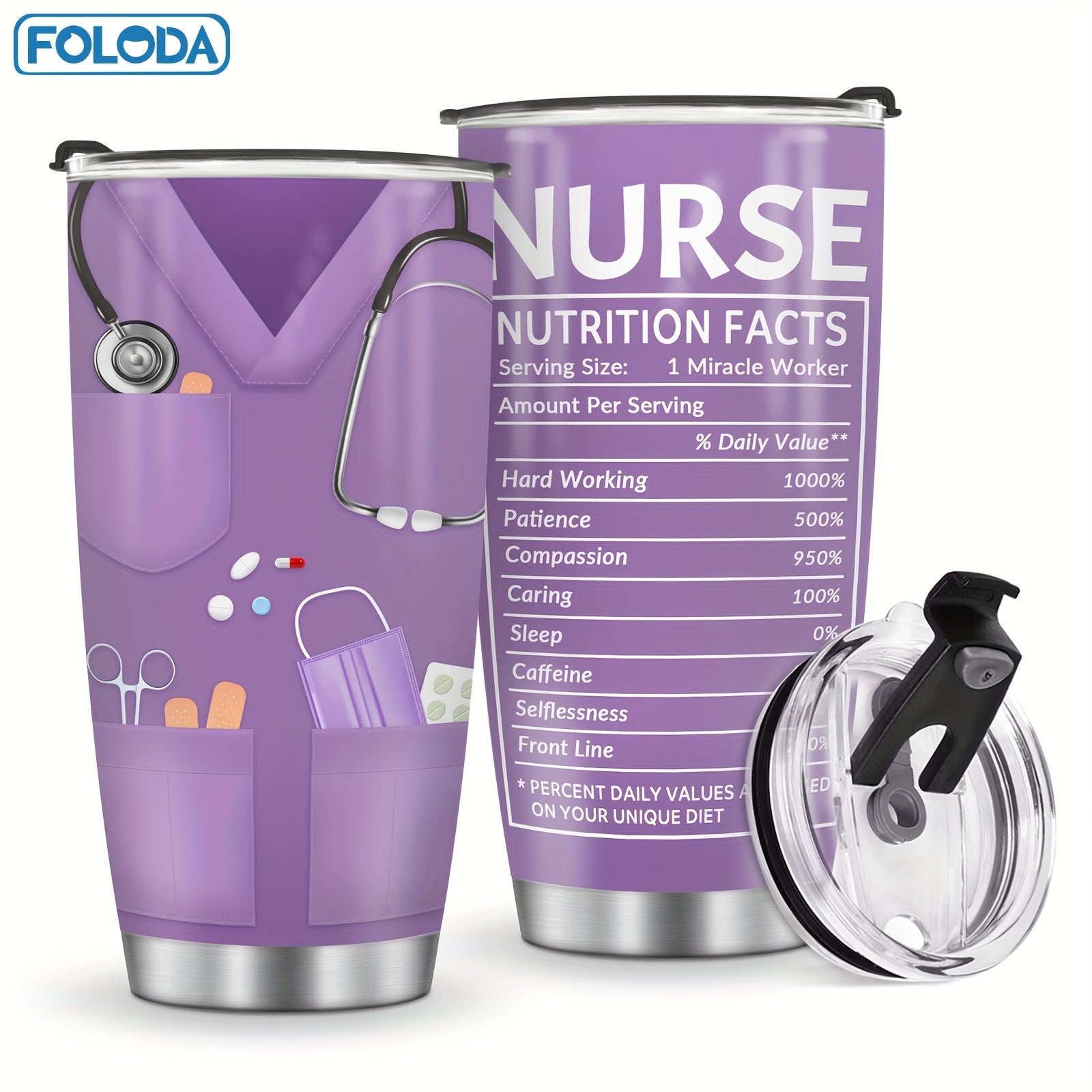 20oz Insulated Stainless Steel Tumbler with Lid for Hot Cold Drinks Travel Outdoor