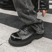 Men's Black Casual Street Style Oxfords Low Top Lace-Up Shoes