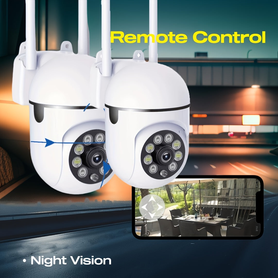 Outdoor Security Camera System with Floodlight AI Motion Detection Night Vision Two-Way Audio