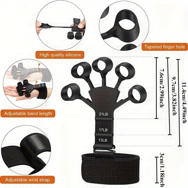 Silicone Finger Trainer and Wrist Strengthener for Basketball Training