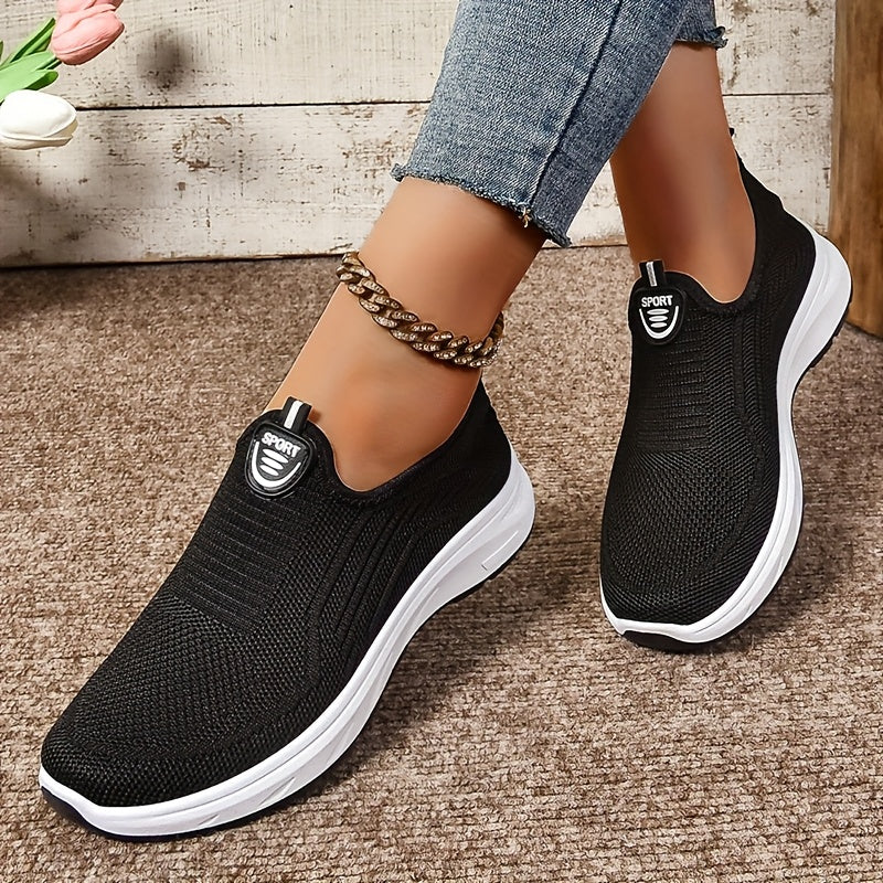Women's Slip-On Sneakers Breathable Knit Mesh Lightweight Cushioned Comfort