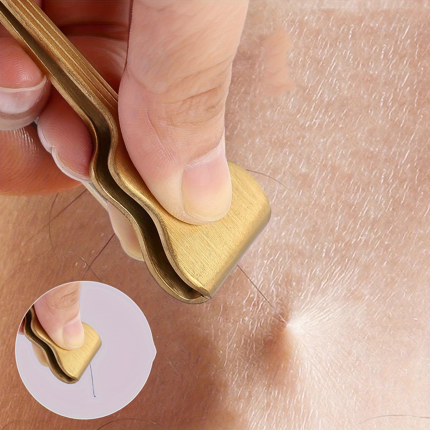 Pinzas de acero inoxidable unisex de oro para depilación de precisión y cuidado personal