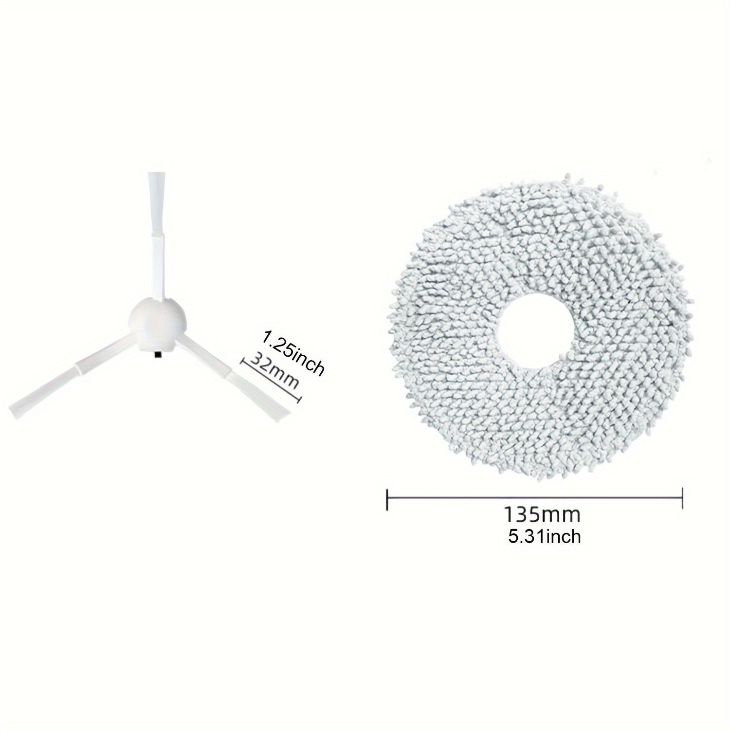 26-Pack Robot Vacuum Replacement Parts for Xiaomi X20/X20 Plus Main Brushes Side Brushes Filters Mop Cloths