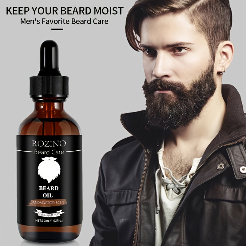 Sandalwood Beard Oil with Glycerin for Moisturizing and Softening Facial Hair