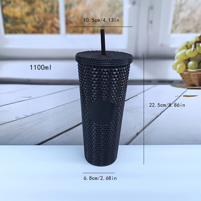 Juego de 3 tazas de pajilla de viaje de gran capacidad para niños con fácil transporte