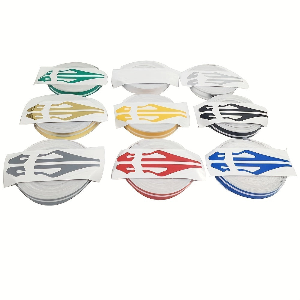 Qora va oq vinil avtomobil chiziqli stiker 385.8 dyuym, suv o'tkazmaydigan, UVga chidamli