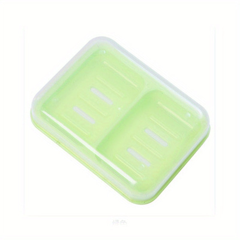 Dispensador de jabón de doble rejilla con tapa para accesorios de baño