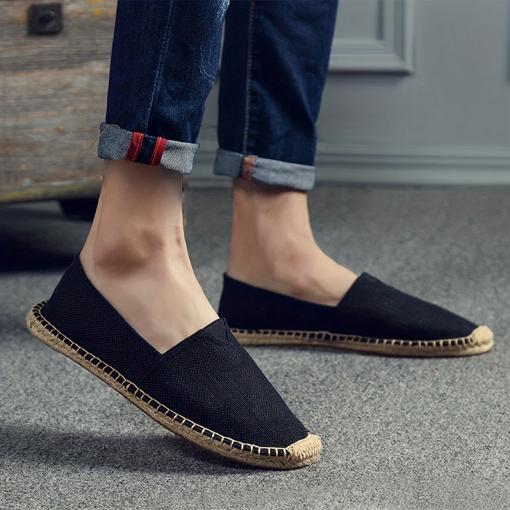Women's Breathable Cotton Canvas Flat Shoes with Rubber Sole