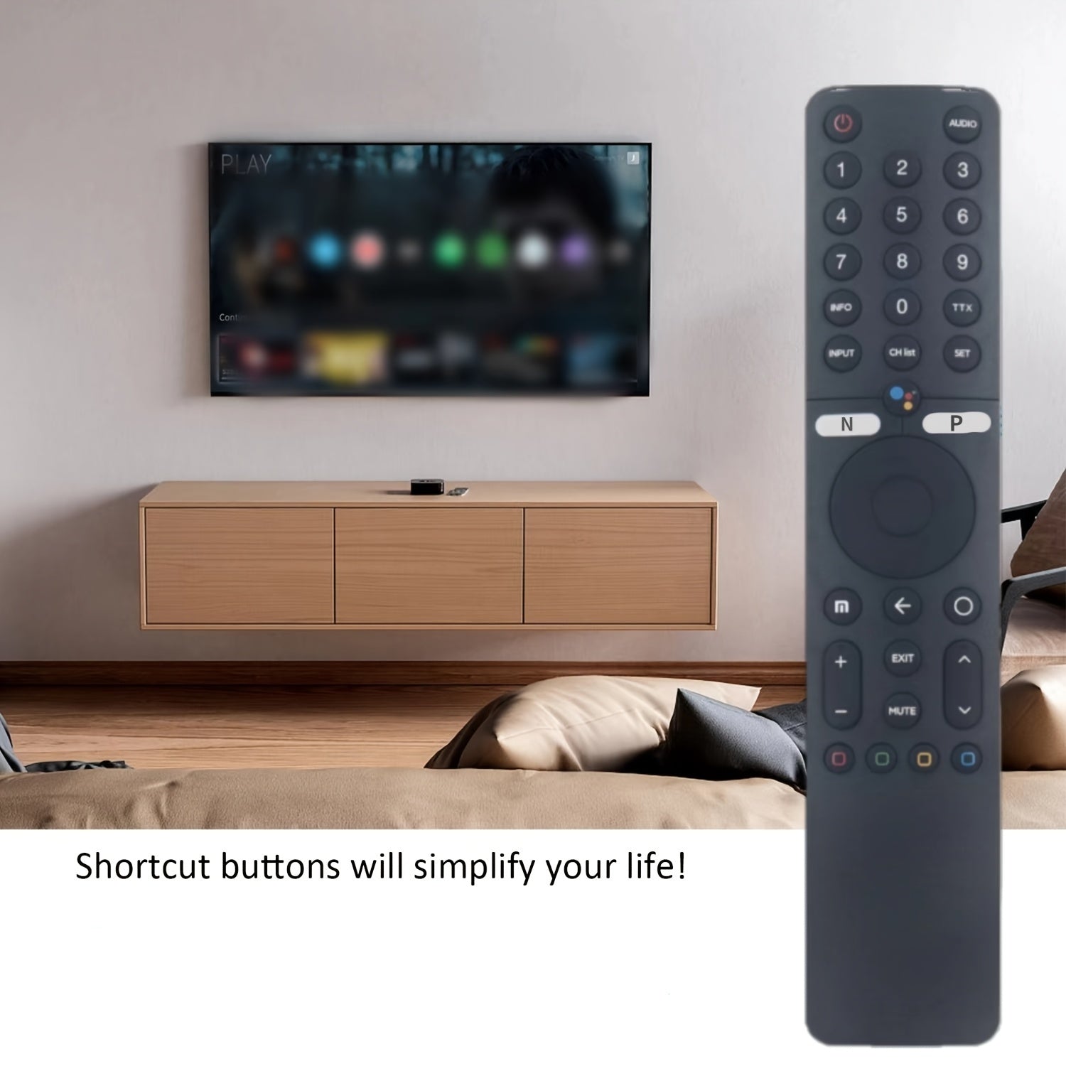 Plastic Remote Control for 4K UltraHD Smart TVs Compatible with L55M6-6AEU L50M6-6AEU L43M6-6AEU
