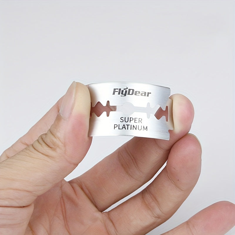 100 шт. лезвий для бритвы из нержавеющей стали с двухсторонней остротой для бороды и усов