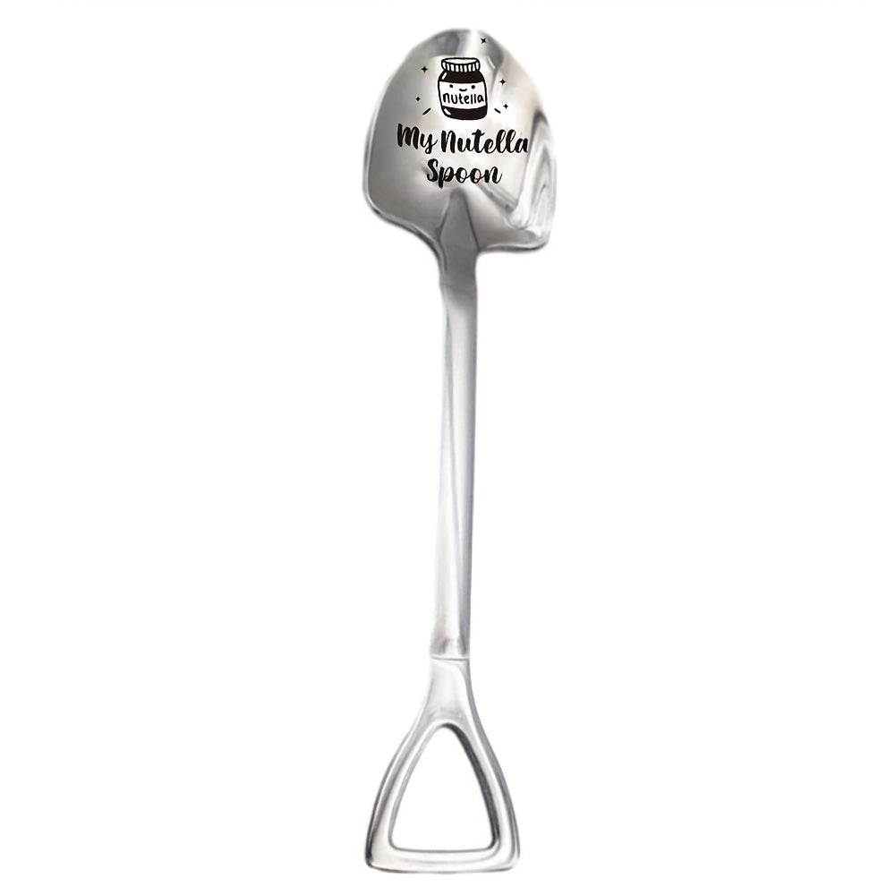 Stainless Steel Nutella-Themed Spoon for Coffee Tea Dessert Gift
