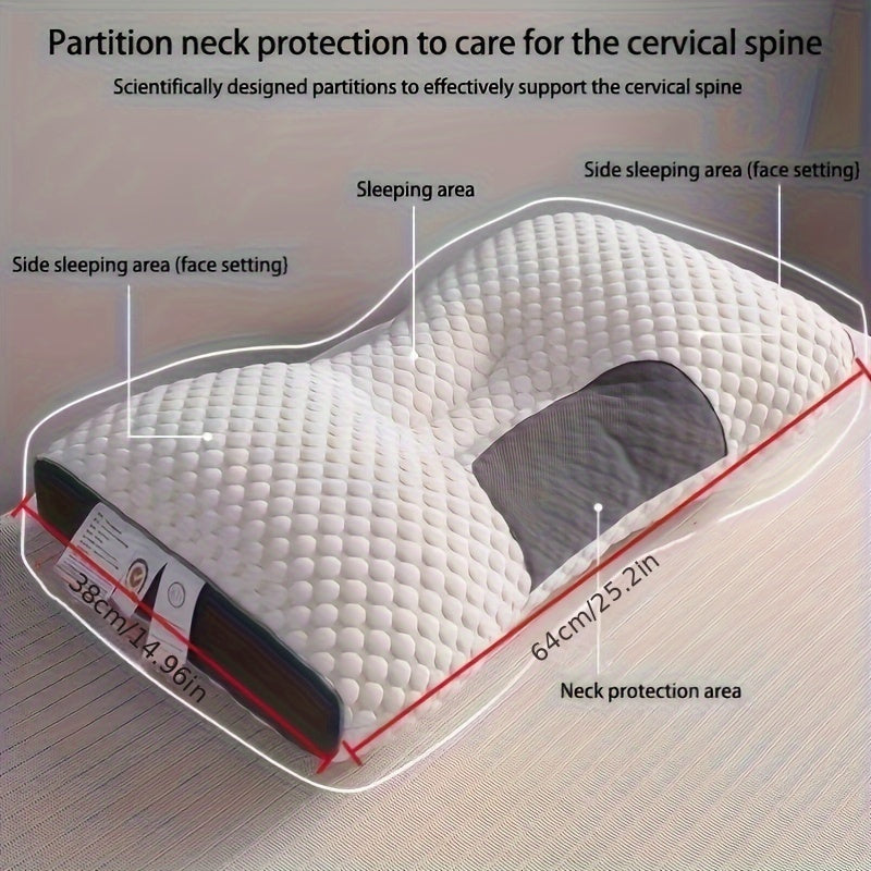 Breathable Memory Foam Pillow with Cervical Support for Sleeping and Massage