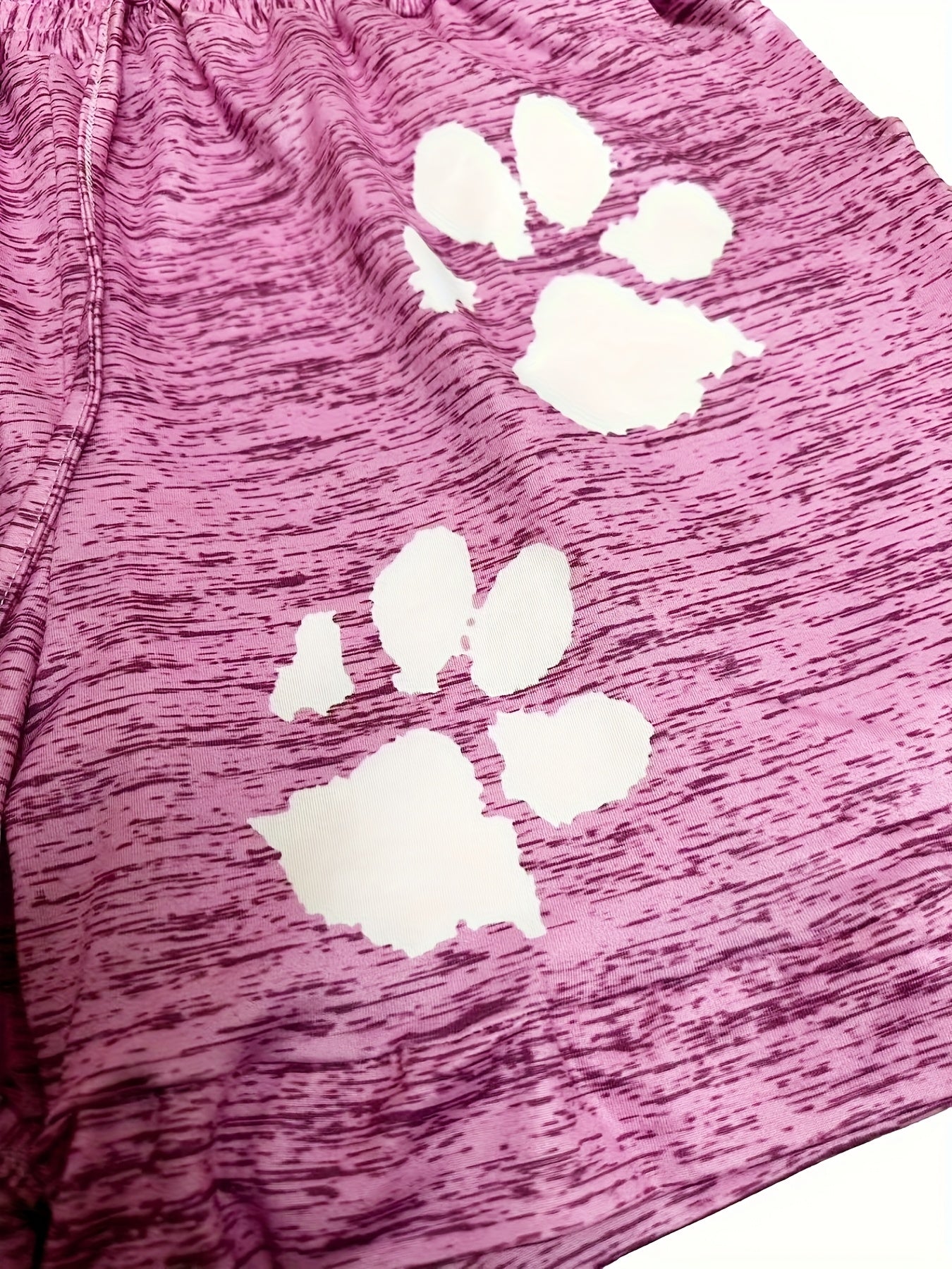 Шорты для женщин больших размеров летние повседневные с рисунком лапы и дизайном любви