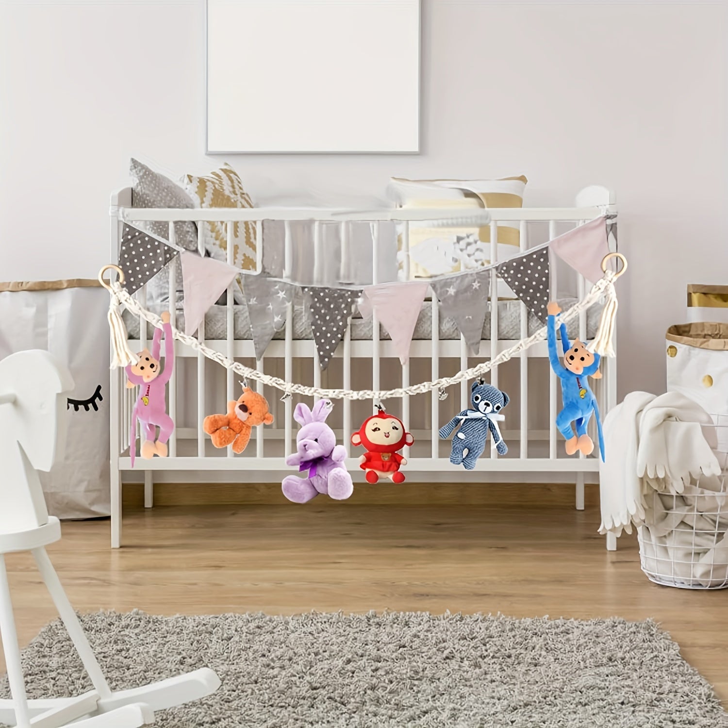 Handcrafted Macrame Toy Chain for Stuffed Animals Bohemian Home Decor