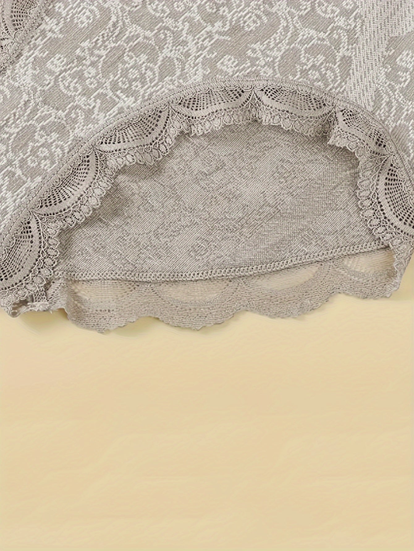 Bragas de encaje con ribete de encaje para mujer, ropa interior transpirable y elástica