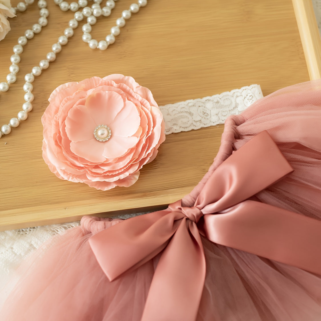 Gul oltin balet yubkasi va boshbandi to'plami, fotosuratlar uchun ajoyib tutu yubkasi, mukammal fotosurat aksessuarlar va kostyum