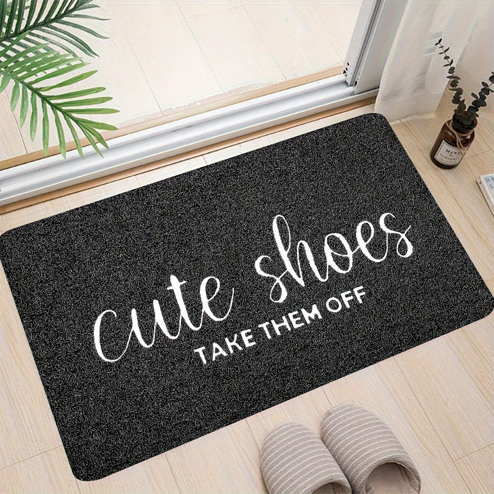 Stain Resistant Non-Slip Polyester Doormat with Floral Pattern for Entrance and Home