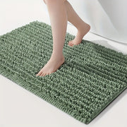 Thick Plush Bath Floor Mat Non-Slip Waterproof Dustproof for Bathroom Kitchen Living Room