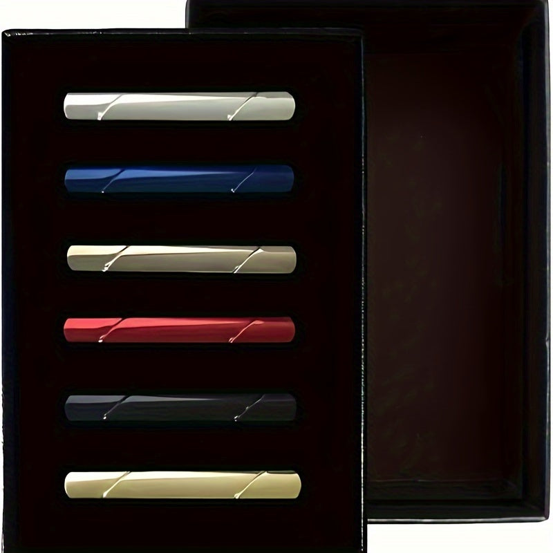 Набор из 3/6 серебряных зажимов для галстука для мужчин, свадебные деловые аксессуары