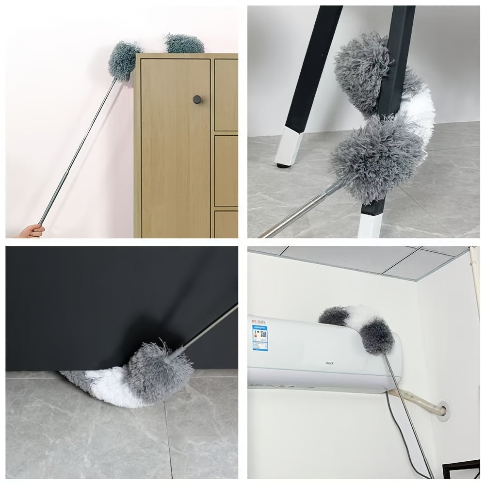Mikrofiber mop bilan teleskopik changni tozalash qopqog'i, shift, mebel, avtomobil uchun