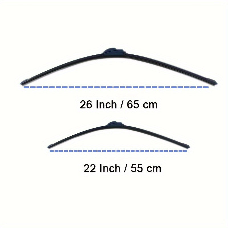 Universal Dual Rubber Wiper Blades All-Season Hook Mount 1-Pack