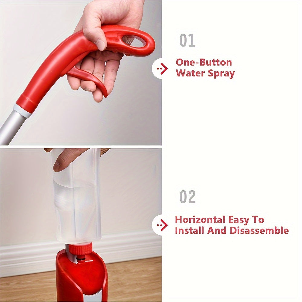 Ko'p maqsadli spray mopu to'plami - Nam va quruq tozalash uchun mukammal, 2 ta mop boshli bilan birga, uy va tijorat foydalanishi uchun ajoyib.