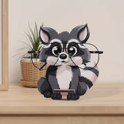 Wooden Raccoon Eyeglass Holder Stand Animal Glasses Display Creative Sunglass Storage Desk Decor