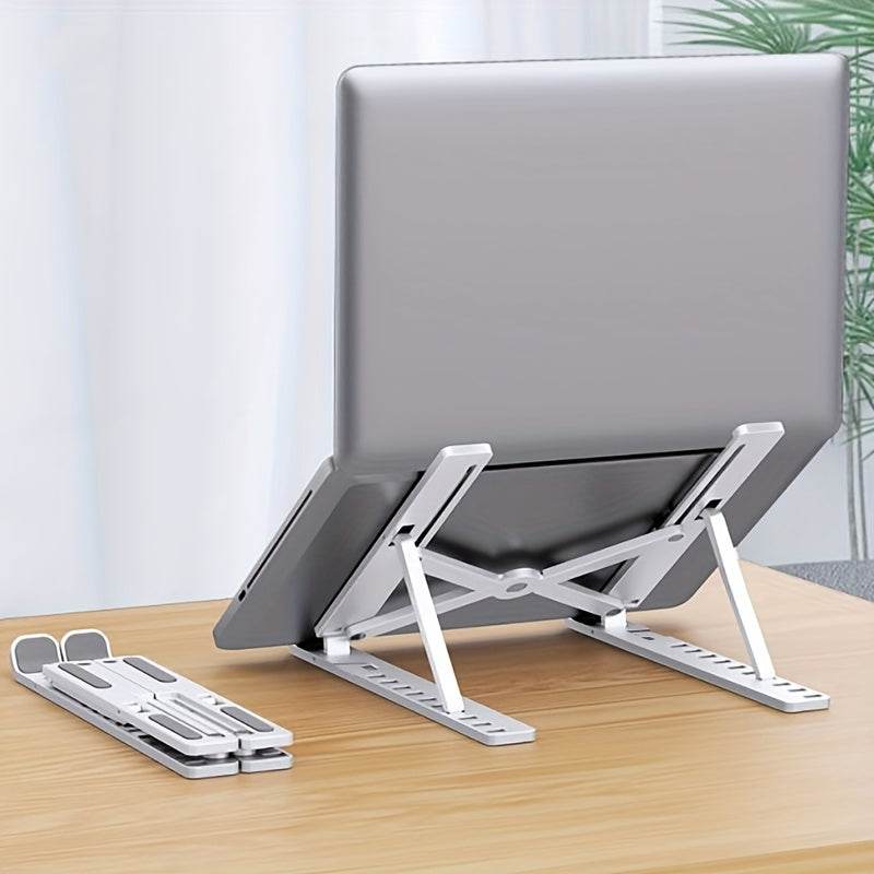 Single Fork Folding Laptop Stand Adjustable Ten Levels ABS Material