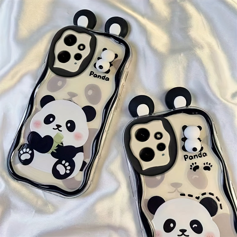 Cute Panda Plush Phone Case for Redmi Note 13 14 12 Pro MI 11 Lite Shockproof TPU
