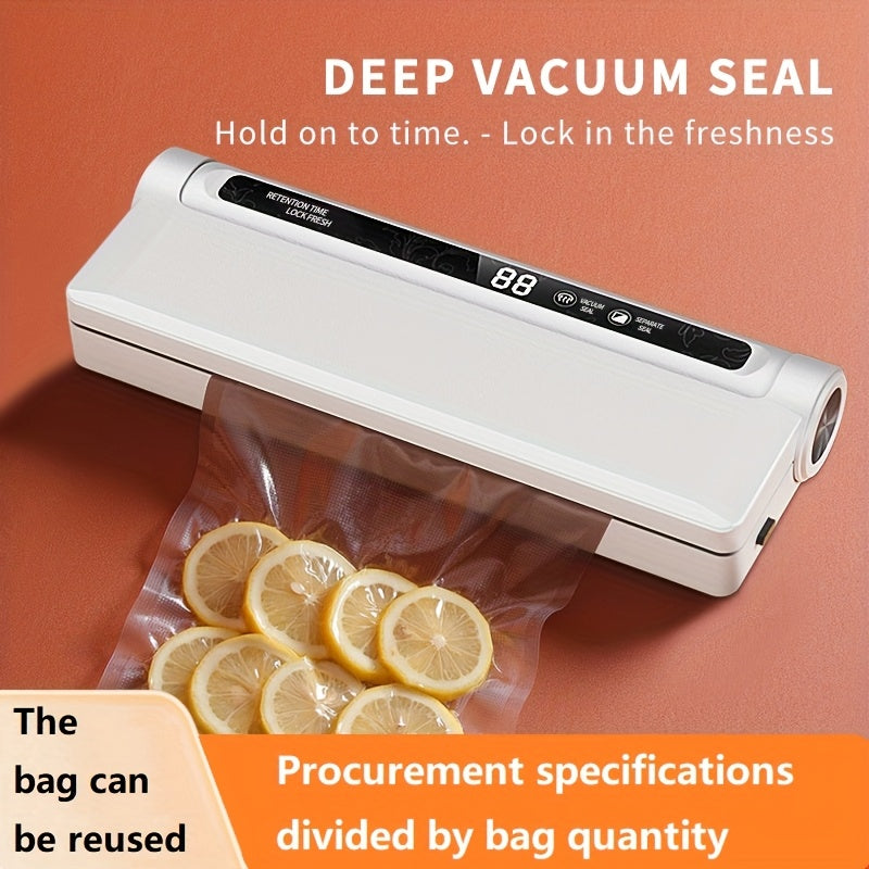 Yevropa standarti rozetkali 1 dona vakuum yopish mashinasi, oq ABS materialidan. Individually yopish mumkin, suyuqliklar vakuum bilan qadoqlanmaydi. 40 yoki 80 ta paket spetsifikatsiyalarida mavjud.