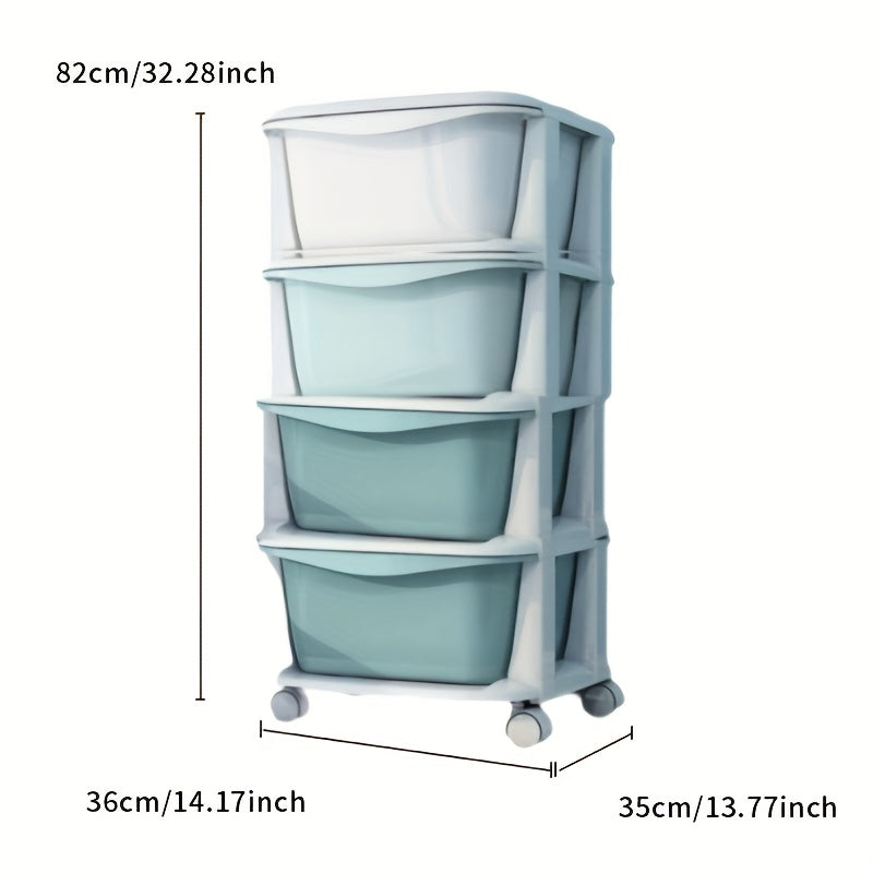 Plastic Drawer Storage Organizer 3/4/5/6 Tiers in White Blue Pink Teal