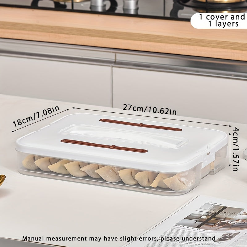 Plastic Food Storage Box for Dumplings Pastry and Small Items, Portable and Reusable