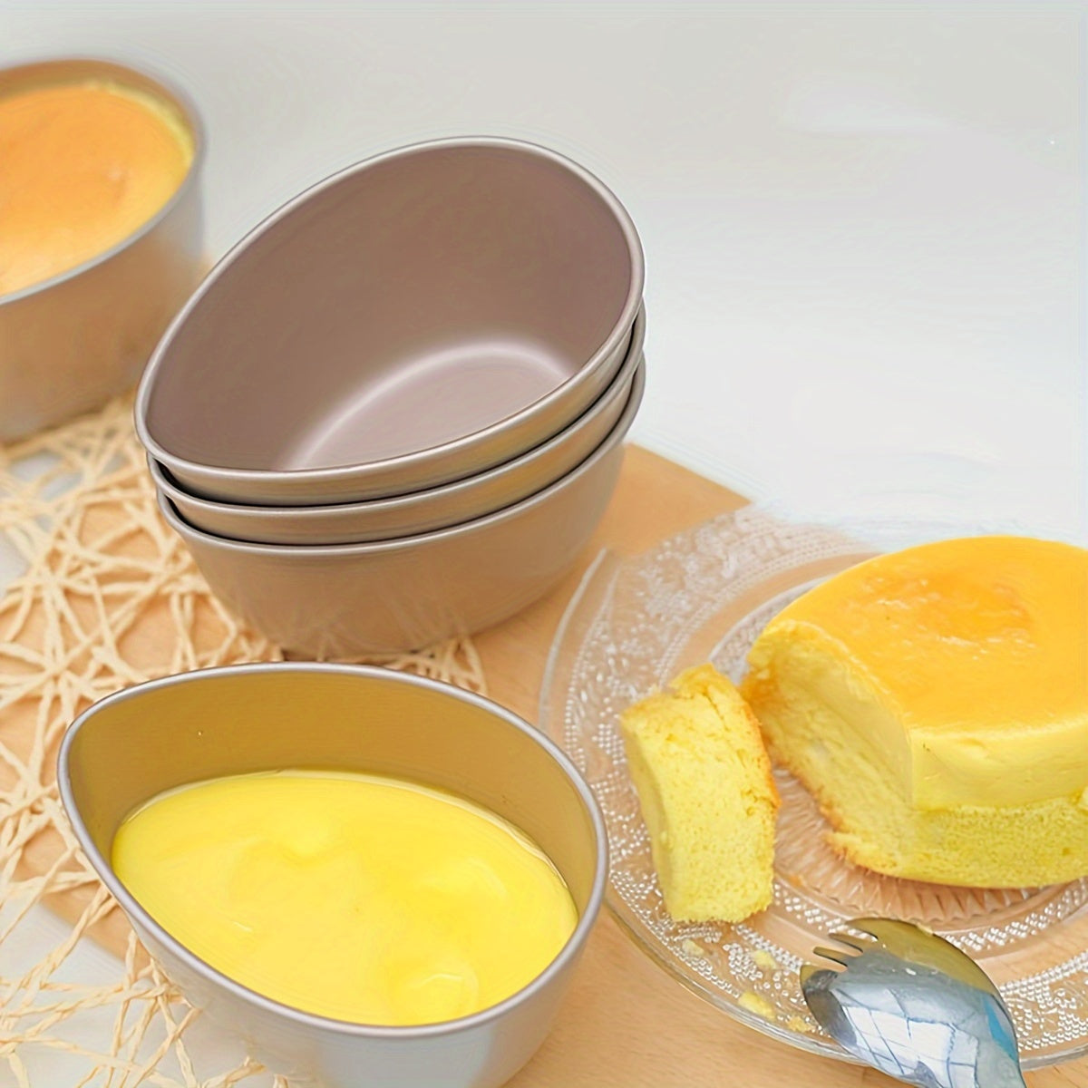 Carbon Steel Steaming Bowl Non-Stick Easy to Clean for Poached Eggs Custard Pudding