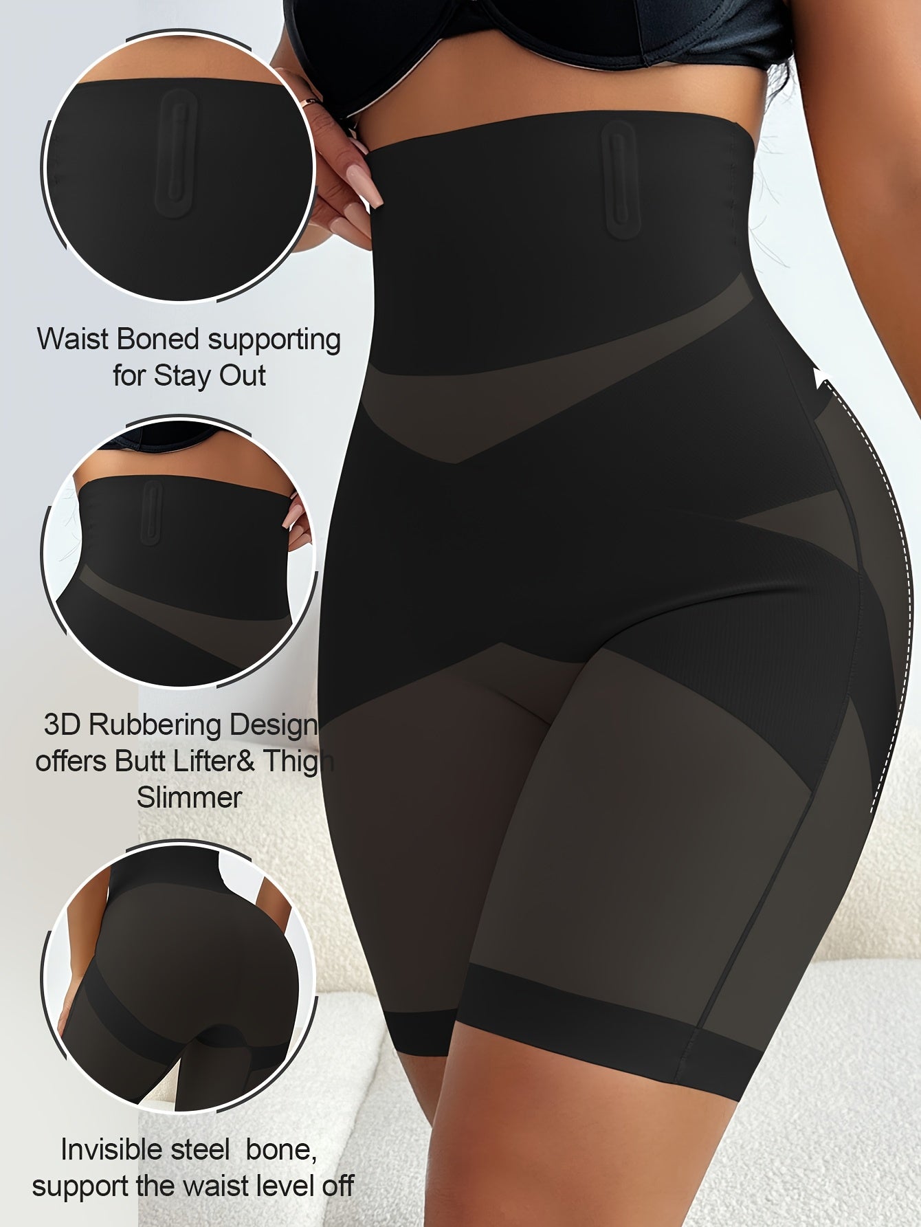 TE6079-SKIN: Женское корректирующее белье для талии, живота и бедер с невидимой поддержкой для комфорта.