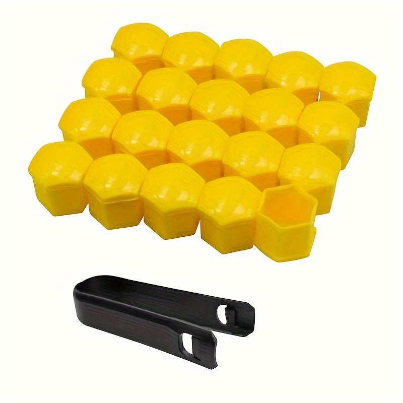 20pcs Durable PP Wheel Nut Covers with Hex Socket for Vehicle Rims
