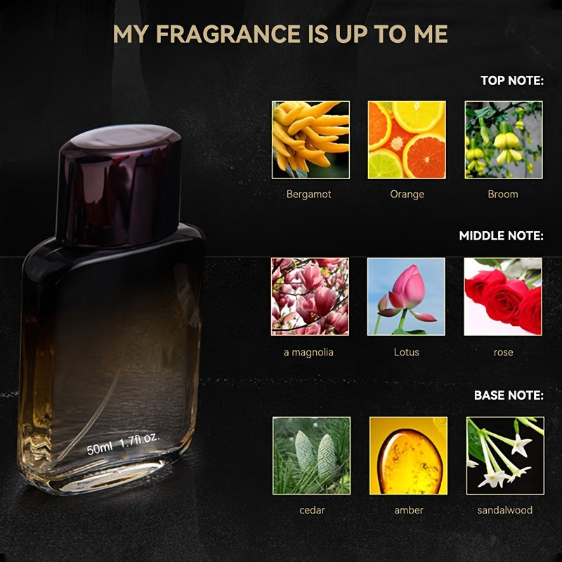 Men's Ocean-Inspired Cologne 50ml Long-Lasting Fresh Woody Scent for Dates and Parties