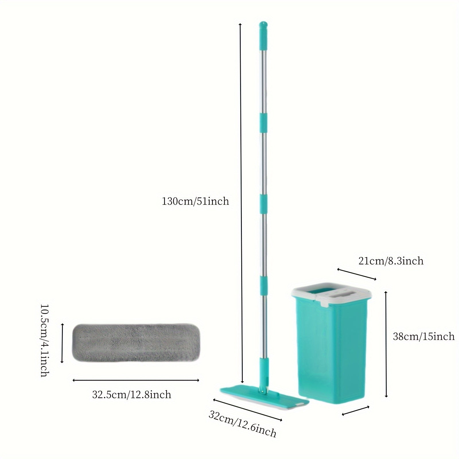Uy uchun mop va kova to'plami quruq va ho'l polni tozalash uchun, ko'p funksiyali va oson ishlatiladigan