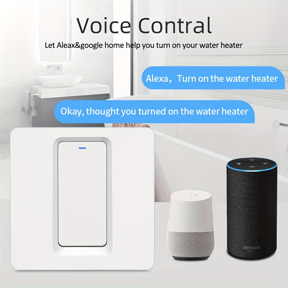 WiFi Smart Light Switch Single Pole App Voice Control Neutral Wire Required