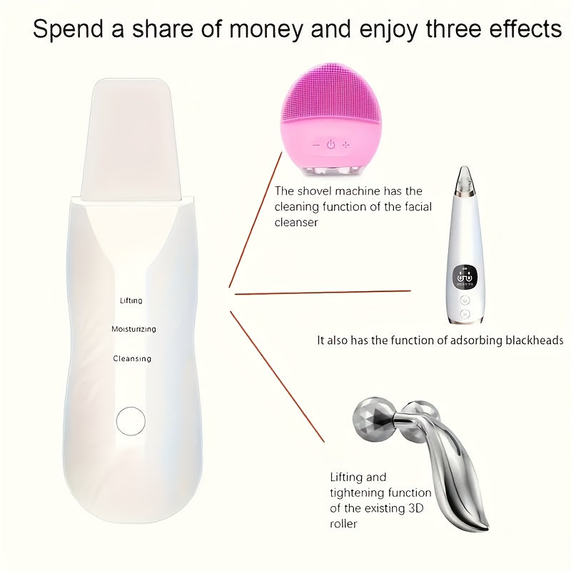 Facial Cleansing Device with 3 Modes USB Rechargeable for Women Skin Care Beauty Tool