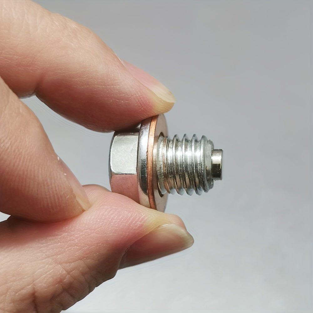 Magnetic Oil Drain Plug M12x1.75 Hex Head for Cars 14mm Size Replacement