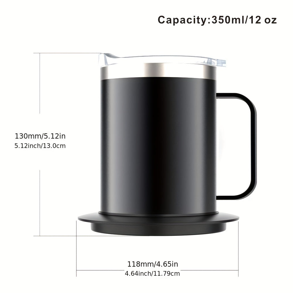 Electric Self-Heating Coffee Mug Set with 10H Auto Shut-Off USB Powered Stainless Steel