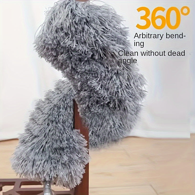 Uzun teleskopik tutqichli kengaytiriladigan mikrofibre tozalagich yuqori shiftlar va mebellar uchun