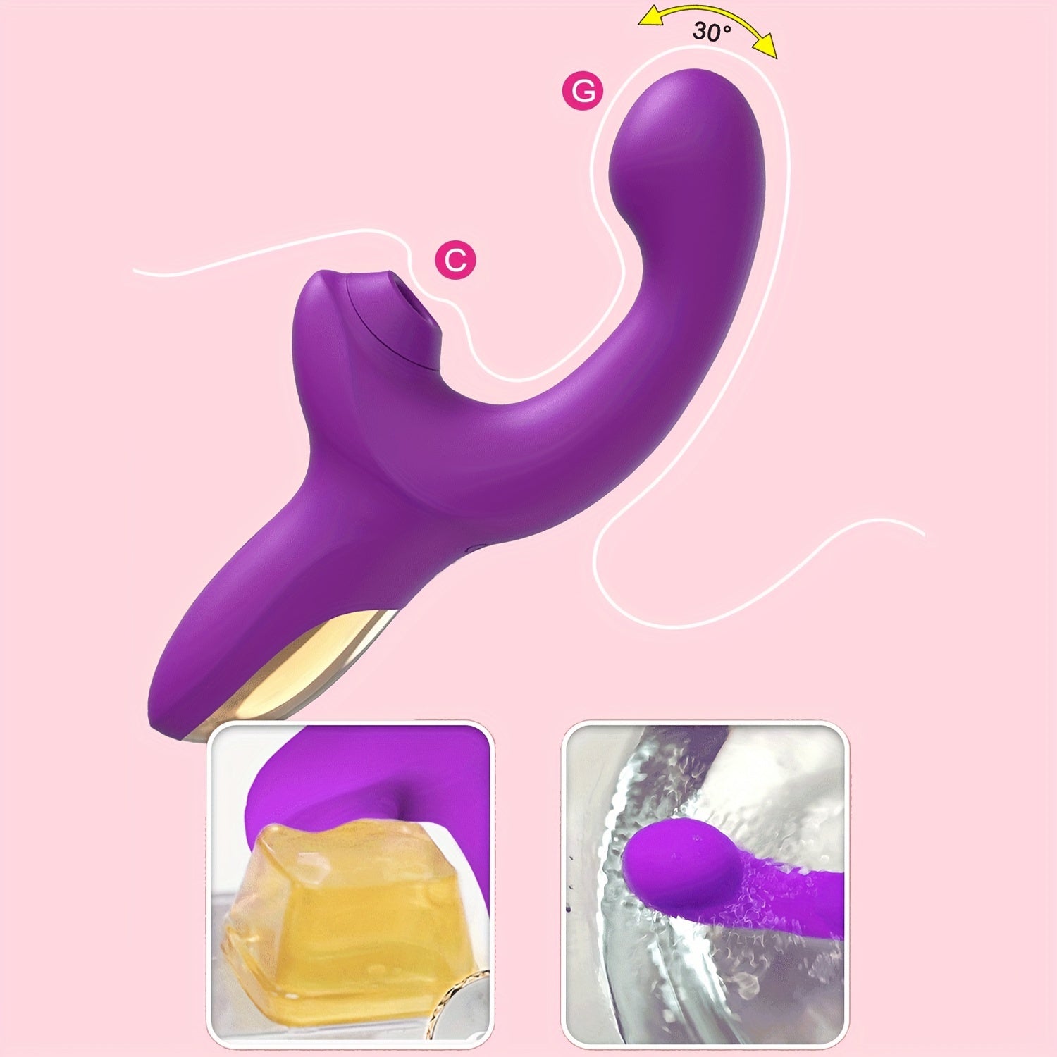 Female Silicone Clitoral Vibrator with 20 Stimulation Modes and Waterproof Design