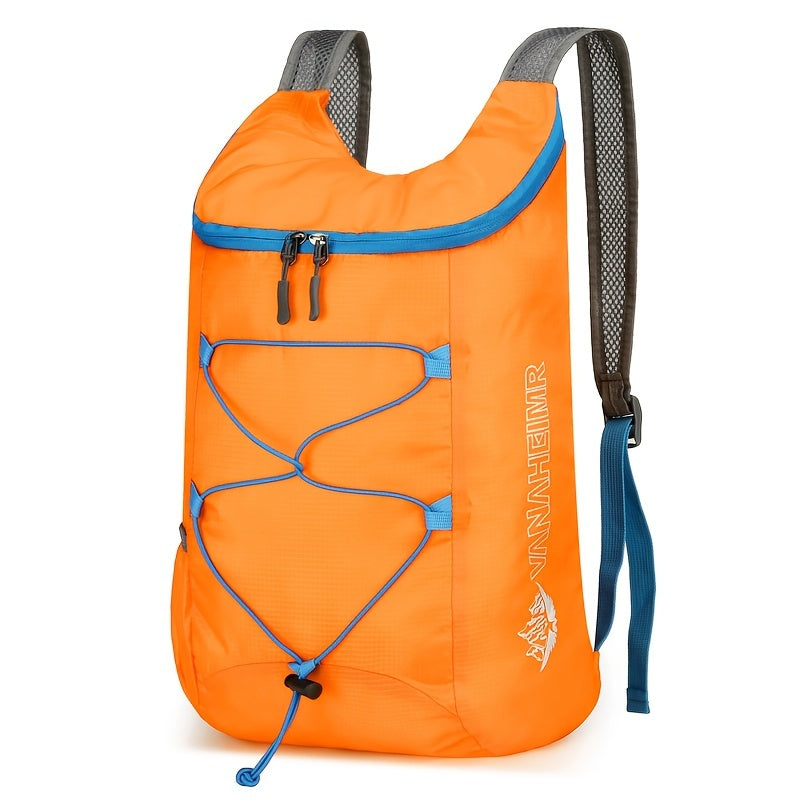 Mochila deportiva impermeable de nylon para hombres para senderismo, viajes al aire libre, plegable y ligera