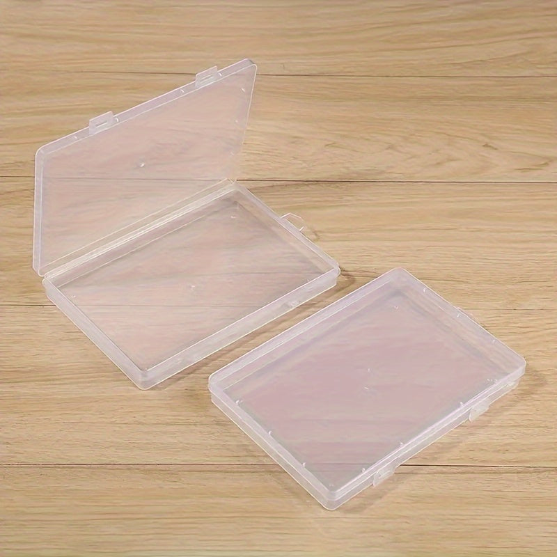 Rectangular Plastic Storage Box Waterproof Organizer with Flip Top Lid
