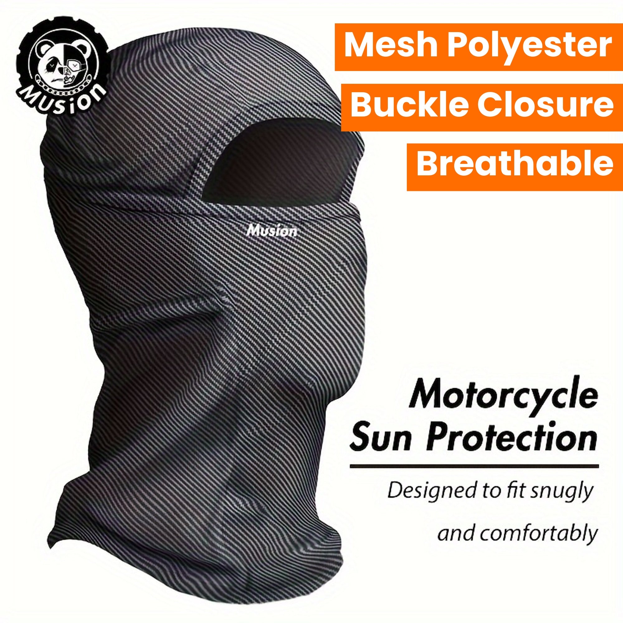 Máscara facial de malla transpirable para adultos, máscara integral tipo balaclava para motocicleta