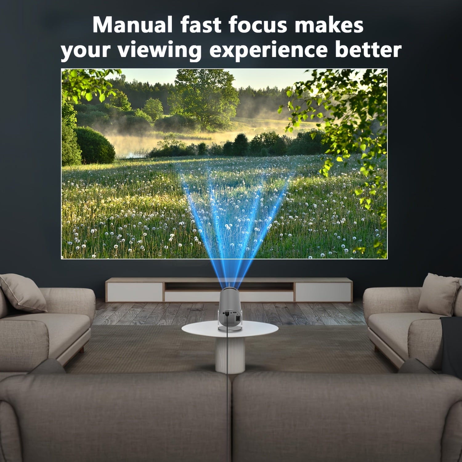 Portable HD Home Theater Projector Supports WiFi 6 Wireless 5.2