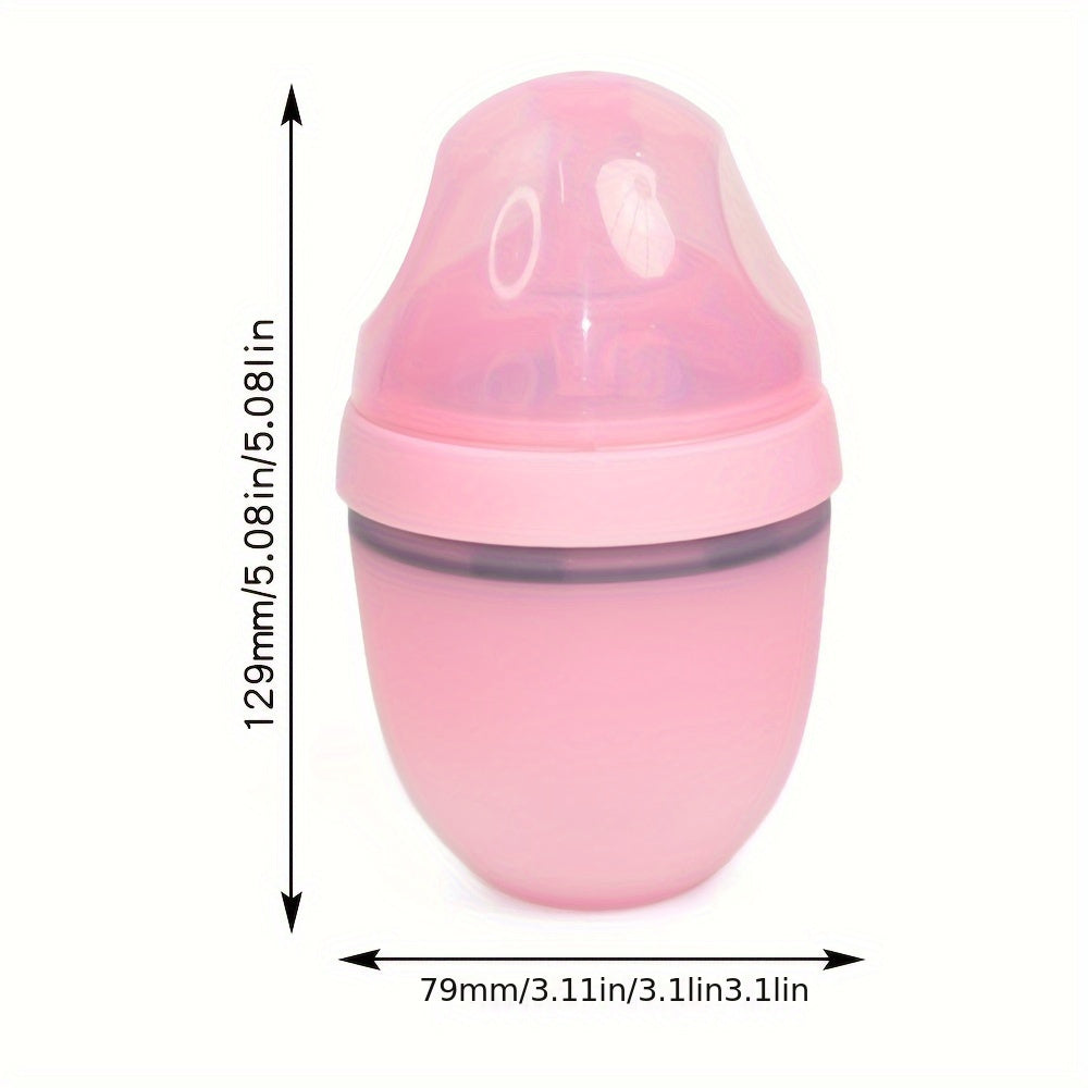 150ml Silicone Baby Feeding Bottle Wide Bore No Handle for Infants 0-36 Months