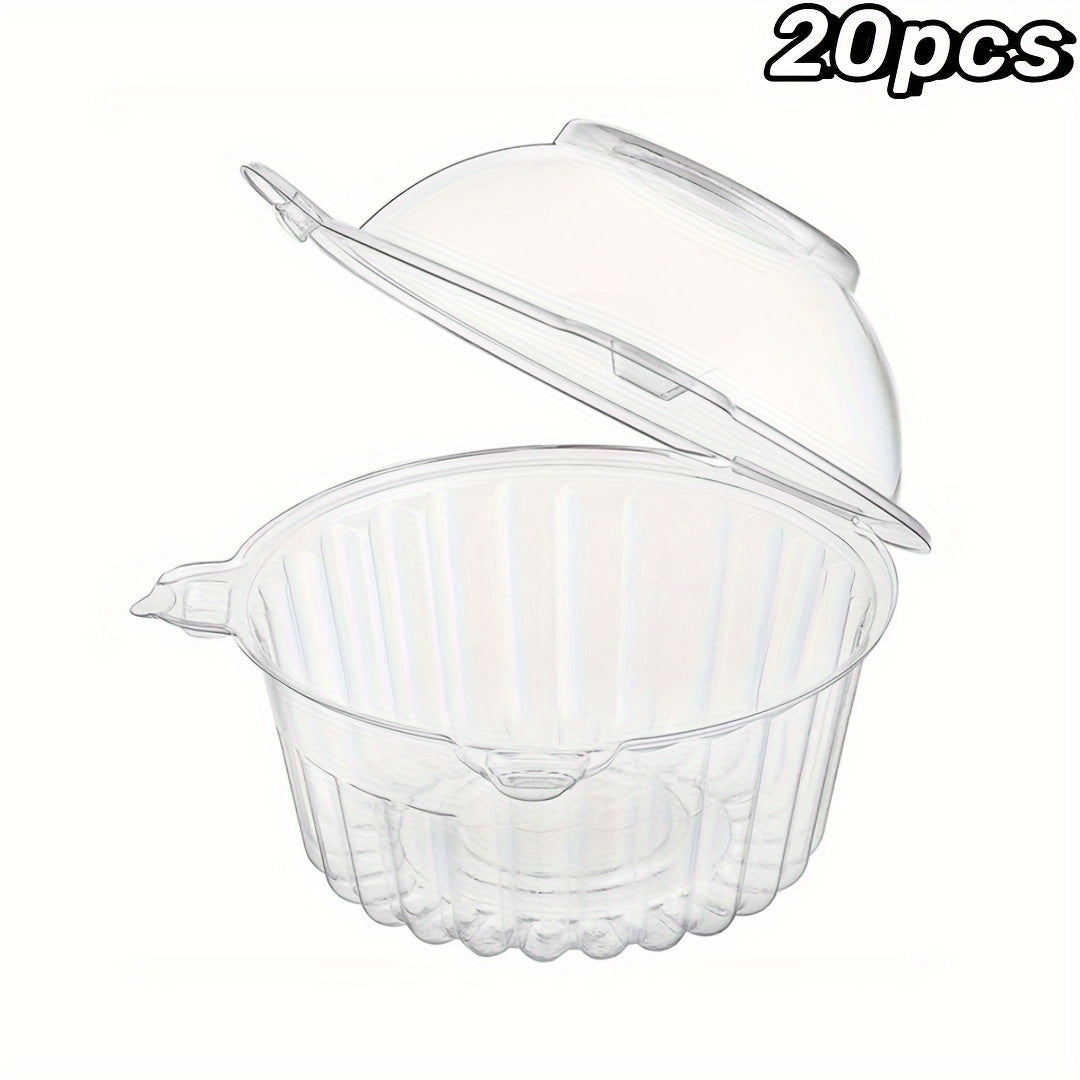 Clear Plastic Cupcake Boxes with Lids 20/40pcs Set for Muffins Pastries Sandwiches
